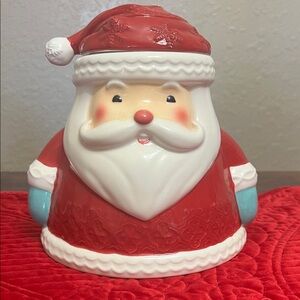 Hallmark Santa Claus Cookie Jar - Red, White, and Blue